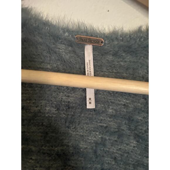 Free People Serendipity V Neck Size M Color Storm Combo Oversized - Picture 6 of 7